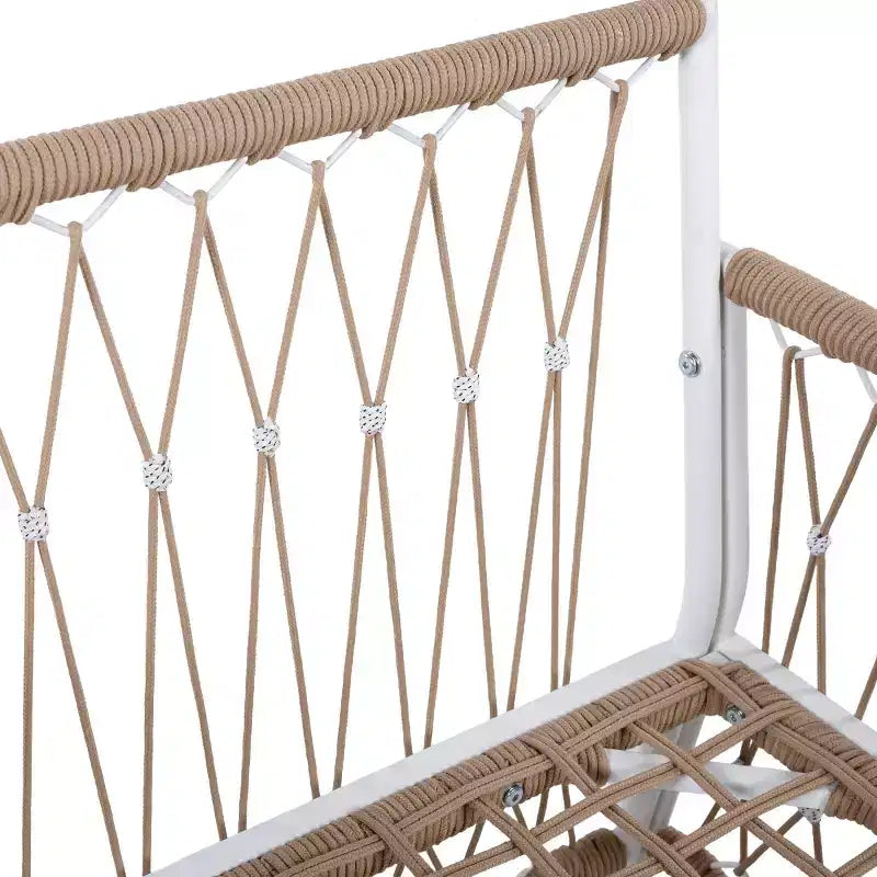 Ensemble de mobilier de patio bohème 3 pièces avec 2 chaises longues et une table d'appoint en verre, ensemble de conversation extérieur pour jardin ou piscine-Panipeachy