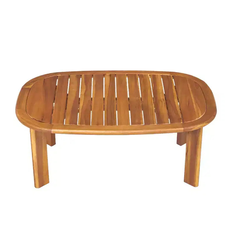 Christopher Knight Home Chanan, ensemble de 2 sièges modernes en bois d'acacia avec table à lattes et causeuse