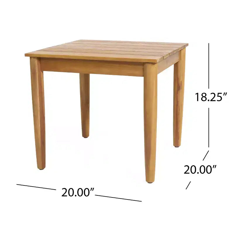 Christopher Knight Home Chalida Ensemble 2 pièces moderne transat et table d'appoint en bois d'acacia avec dossier 3 positions