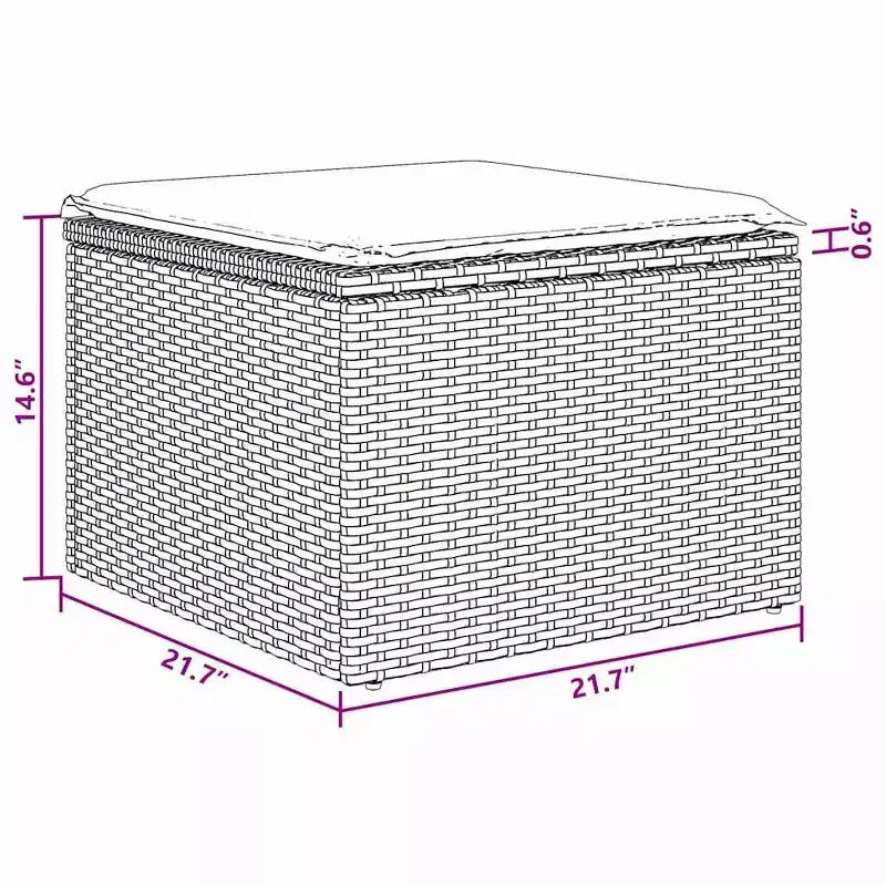 vidaXL Salon de jardin 4 pcs Marron Résine tressée