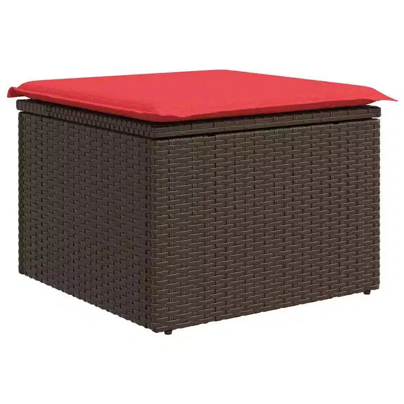 vidaXL Salon de jardin 4 pcs Marron Résine tressée