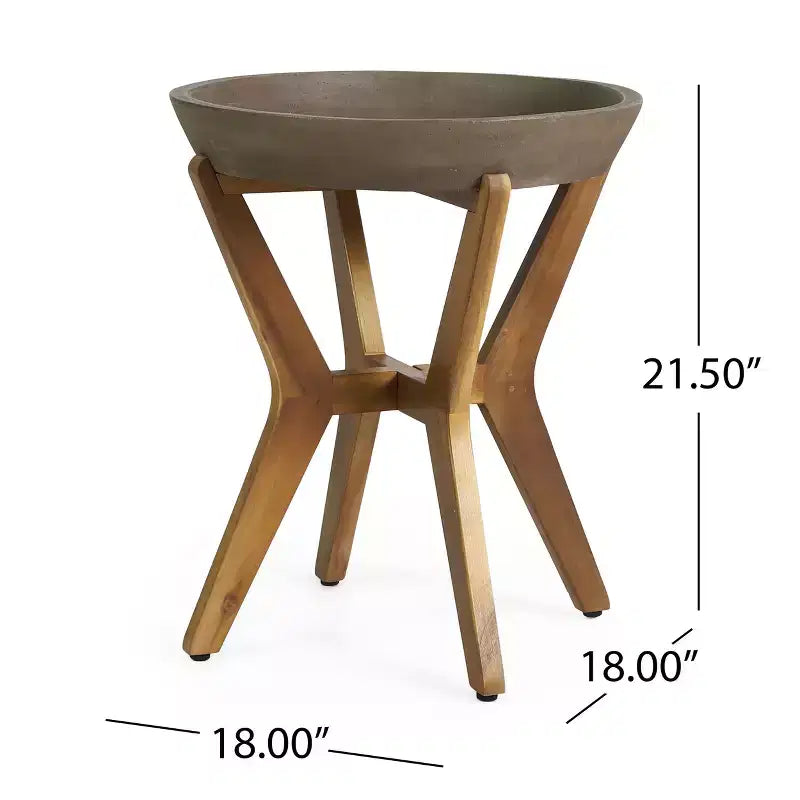 Christopher Knight Home Wei Ensemble moderne 2 pièces de chaise longue de patio en acacia et table d'appoint avec design en osier
