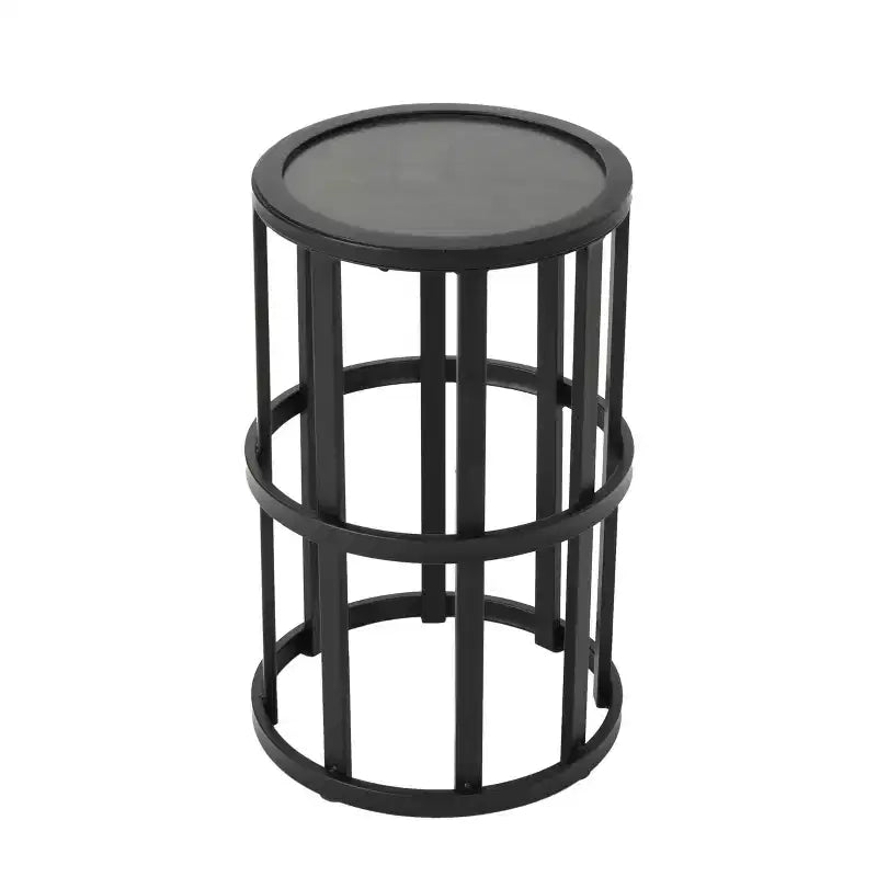 Ensemble de chaises pivotantes de terrasse modernes Christopher Knight Home Suriya en acacia avec design en corde et table en métal