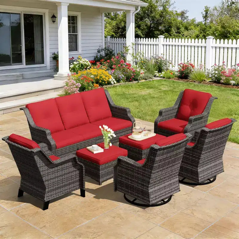 Ensemble de sièges modulaires d'extérieur haut de gamme UPTIOT avec canapé de salon et chaises
