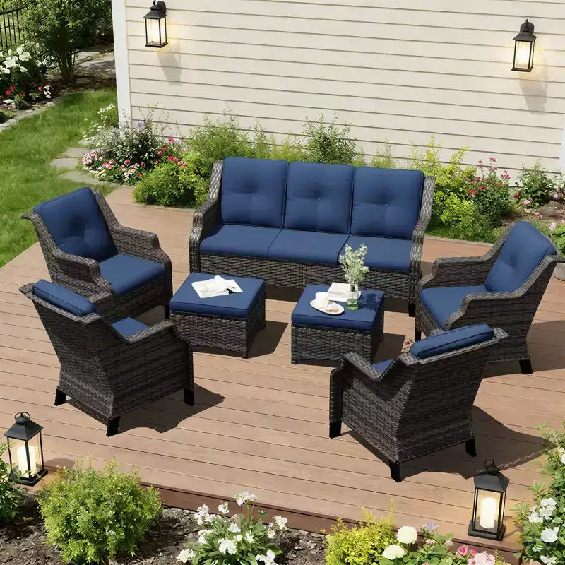 Ensemble de sièges modulaires d'extérieur haut de gamme UPTIOT avec canapé de salon et chaises