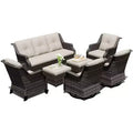 UPTIOT Premium Outdoor Modular Seating Set with Lounge Sofa and Chairs