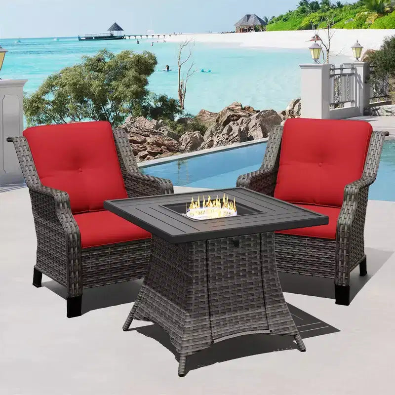 Ensemble foyer d'extérieur UPTIOT avec chaises longues modulaires