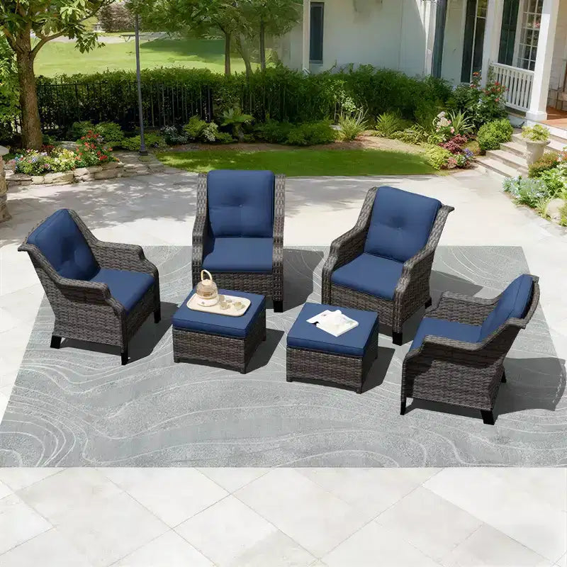 Ensemble modulaire 4 chaises et 2 poufs UPTIOT