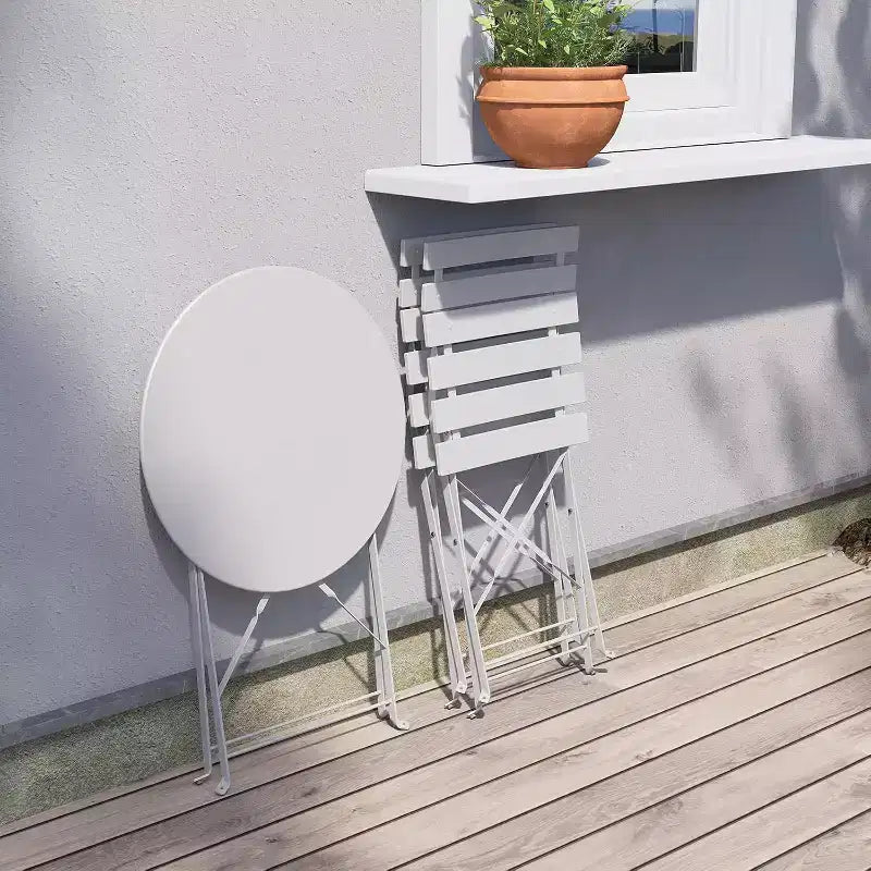 Ensemble de table et chaises pliantes portables trois pièces pour l'extérieur