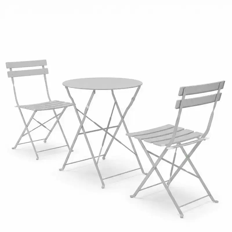 Ensemble de table et chaises pliantes portables trois pièces pour l'extérieur