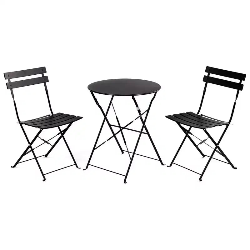 Ensemble de table et chaises pliantes portables trois pièces pour l'extérieur