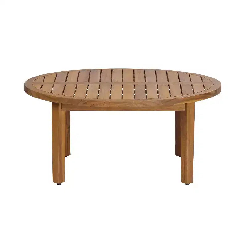 Christopher Knight Home Salma Ensemble de conversation 5 pièces moderne en bois d'acacia avec table à lattes et coussins