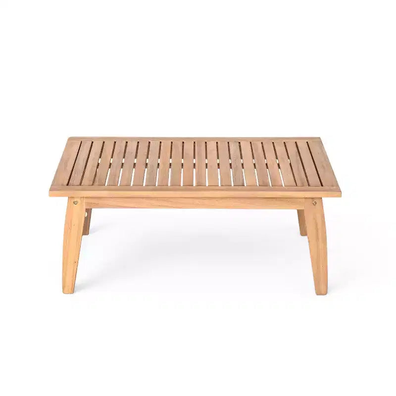 Ensemble de conversation de patio 2/4 pièces, ensemble de meubles d'extérieur en bois d'acacia avec canapé deux places, table, chaise pour jardin/balcon/arrière-cour - ModernLuxe
