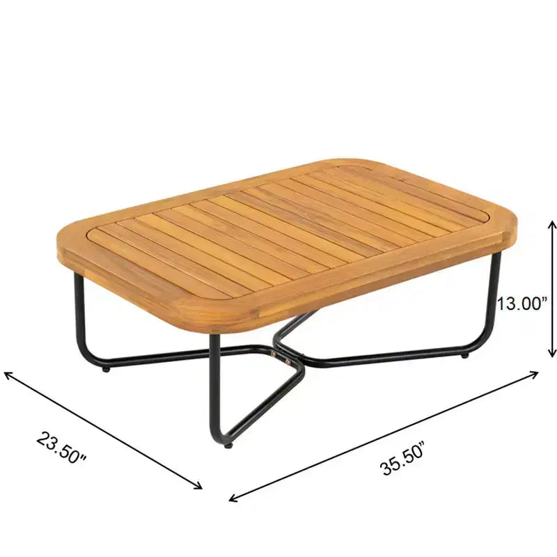 Christopher Knight Home Lucas Ensemble de 4 pièces en corde tressée, acacia et fer, pour l'extérieur