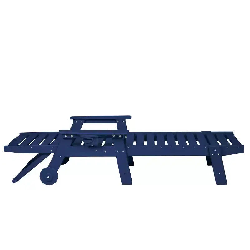 GDFStudio Fern - Ensemble de 3 chaises longues d'extérieur avec table d'appoint et dossier réglable
