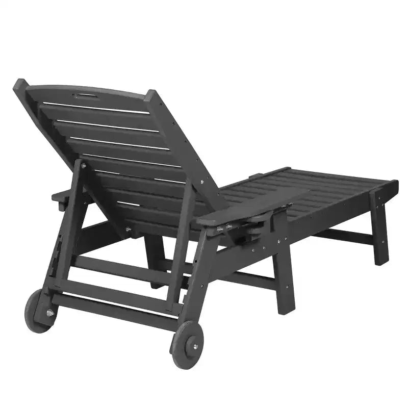 GDFStudio Fern - Ensemble de 3 chaises longues d'extérieur avec table d'appoint et dossier réglable