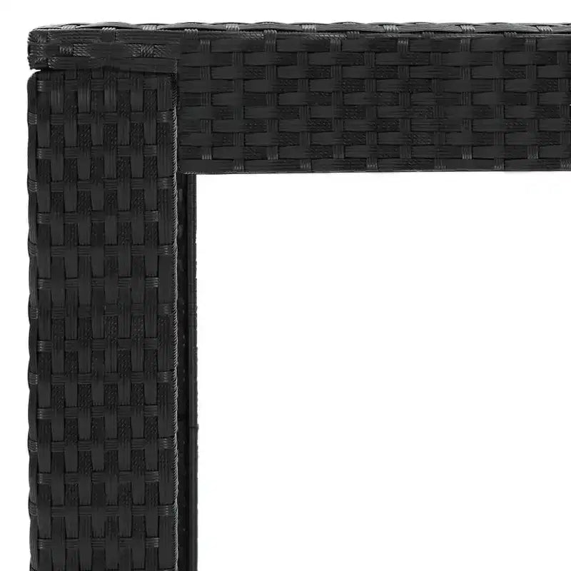 vidaXL Ensemble de bar de jardin en résine tressée noir, acier laqué Standard