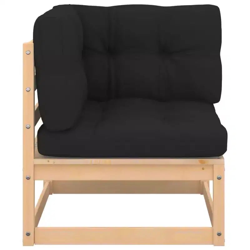 vidaXL Salon de jardin Bois naturel Bois de pin massif 6 pièces