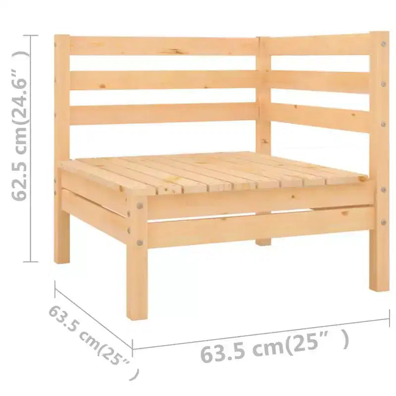 vidaXL Ensemble de mobilier de jardin Bois naturel Bois de pin massif Grand Modulaire
