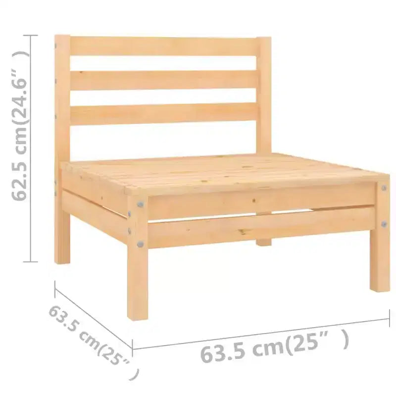 vidaXL Ensemble de mobilier de jardin Bois naturel Bois de pin massif Grand Modulaire