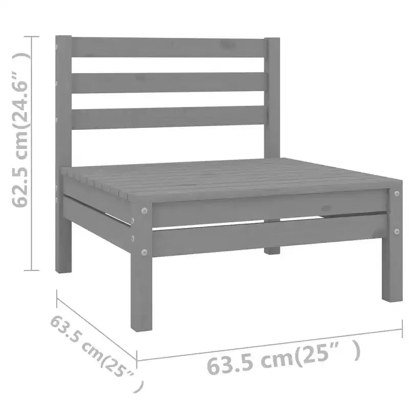 vidaXL Ensemble de mobilier de jardin Bois naturel Bois de pin massif Grand Modulaire
