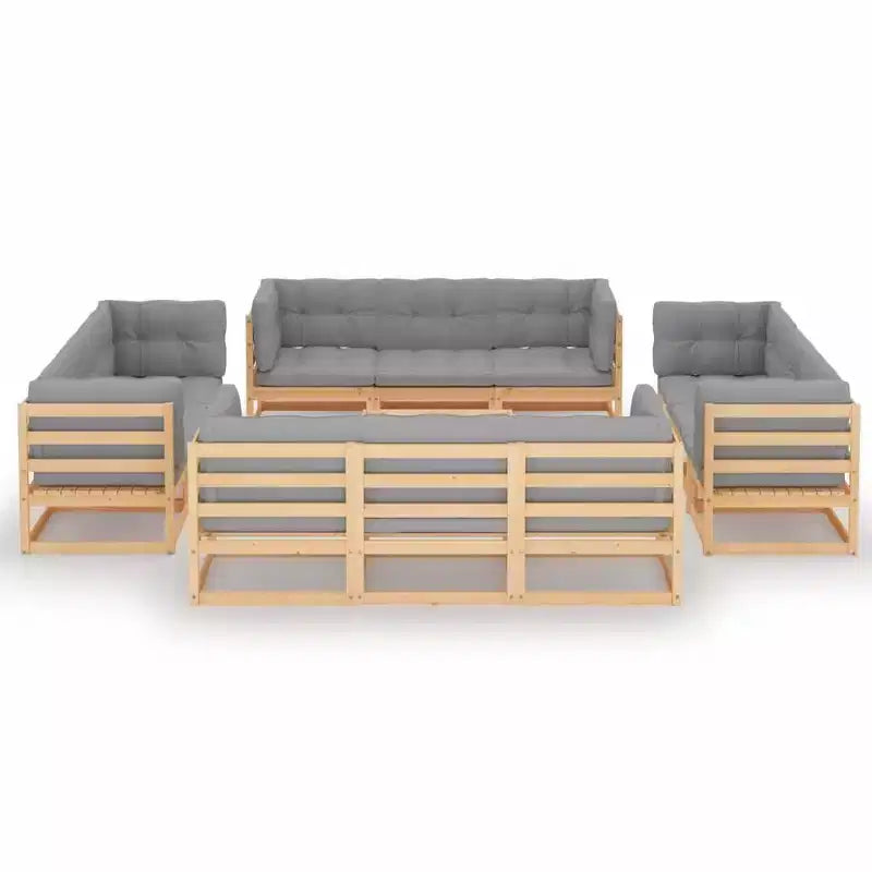 vidaXL Ensemble de jardin en pin massif modulable