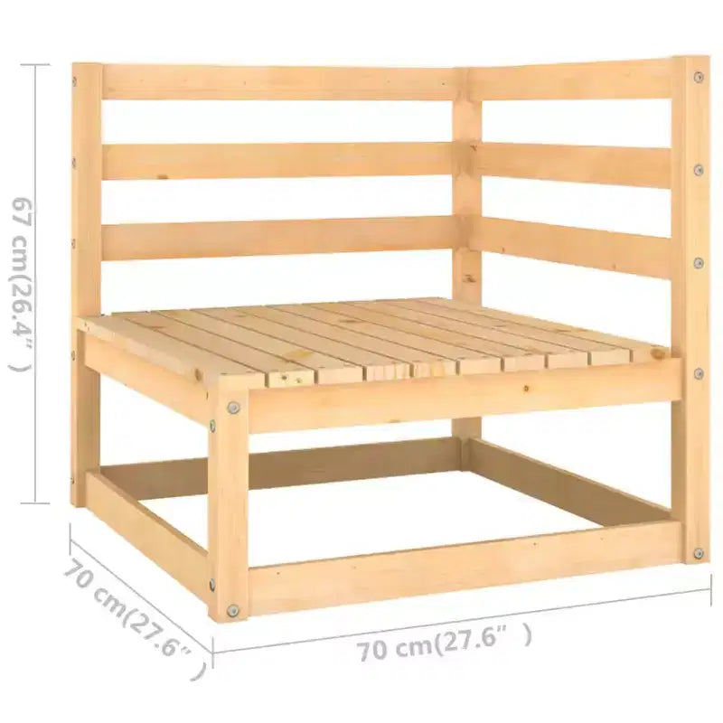 vidaXL Salon de jardin Bois naturel, Gris