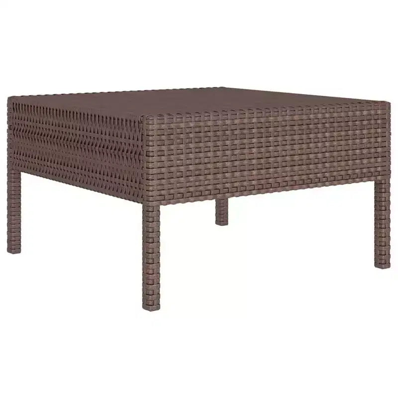 vidaXL Salon de jardin modulable marron en résine tressée, taille M
