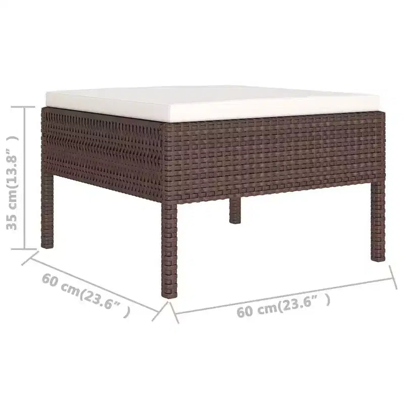 vidaXL Salon de jardin marron