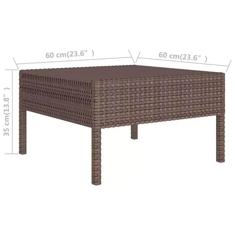 vidaXL Salon de jardin marron