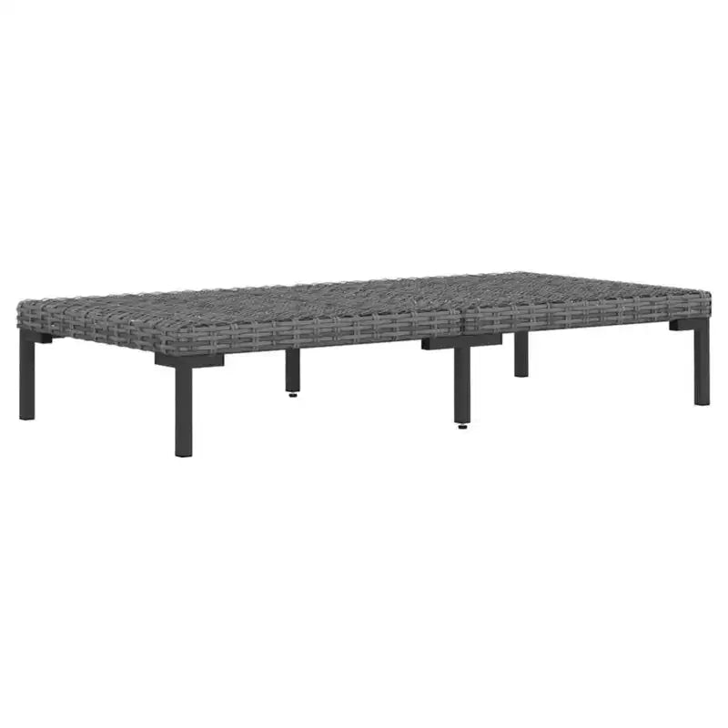 vidaXL Salon de jardin 6 pièces en acier enduit de poudre Gris foncé