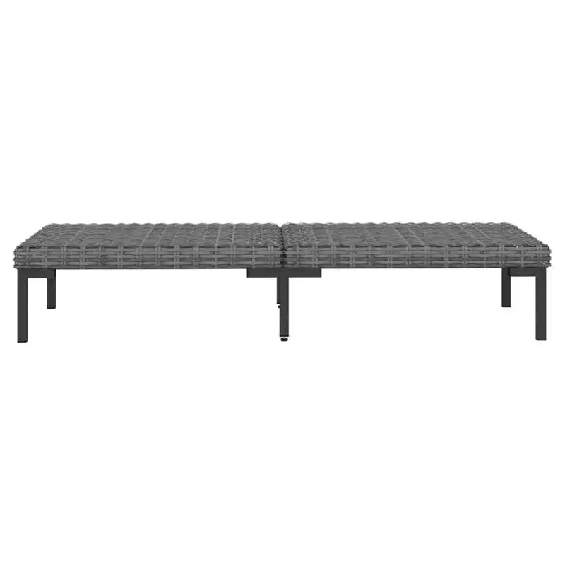 vidaXL Salon de jardin 6 pièces en acier enduit de poudre Gris foncé