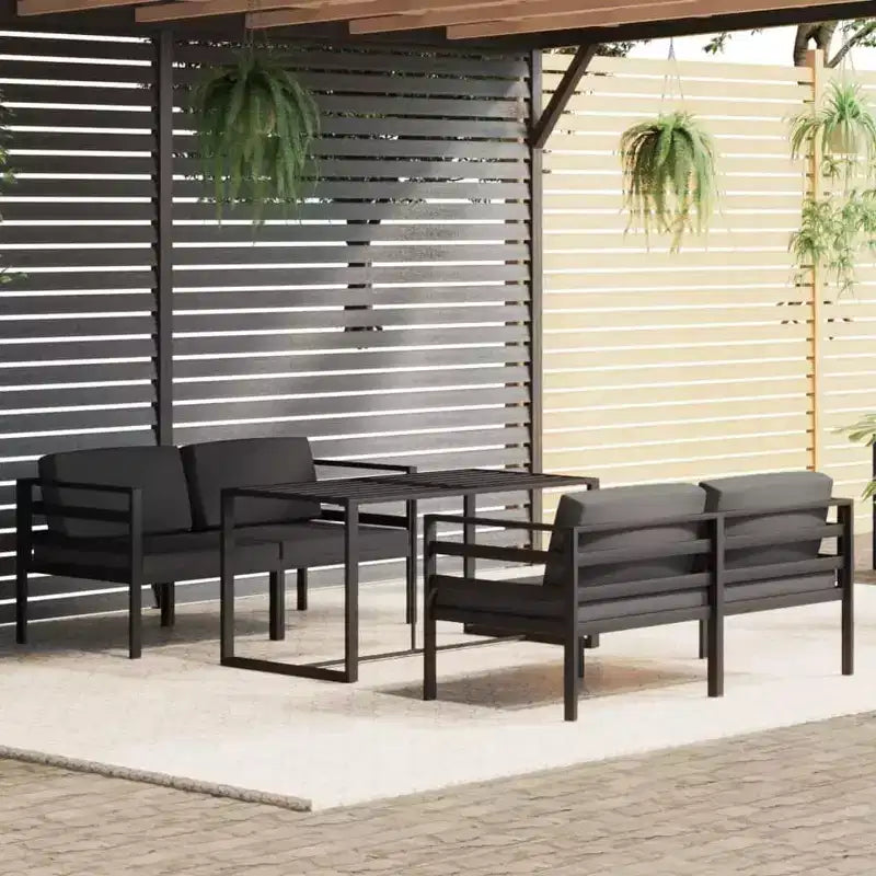 vidaXL Salon de jardin anthracite