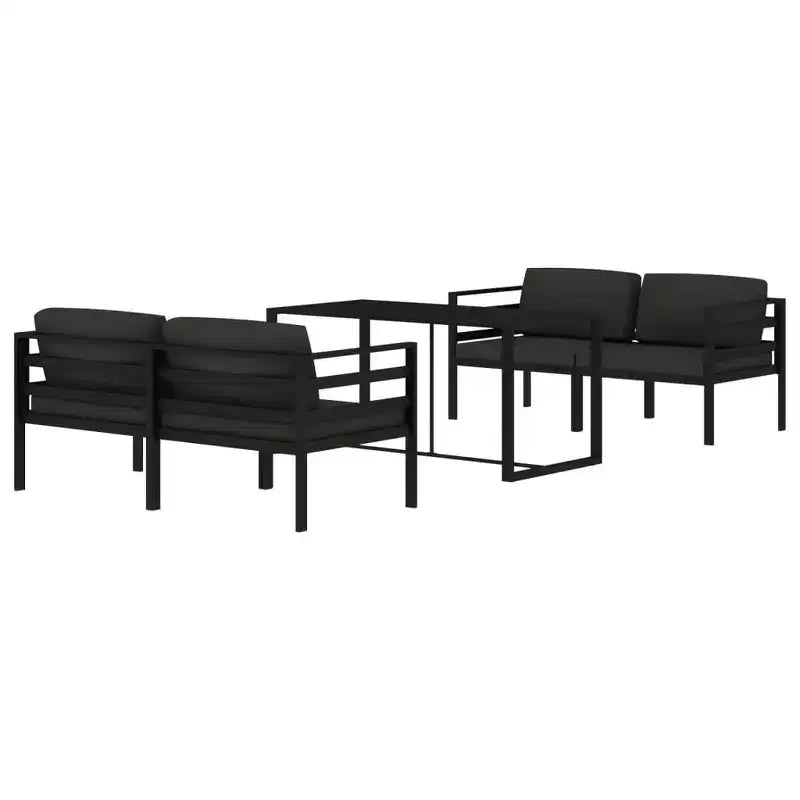 vidaXL Salon de jardin anthracite