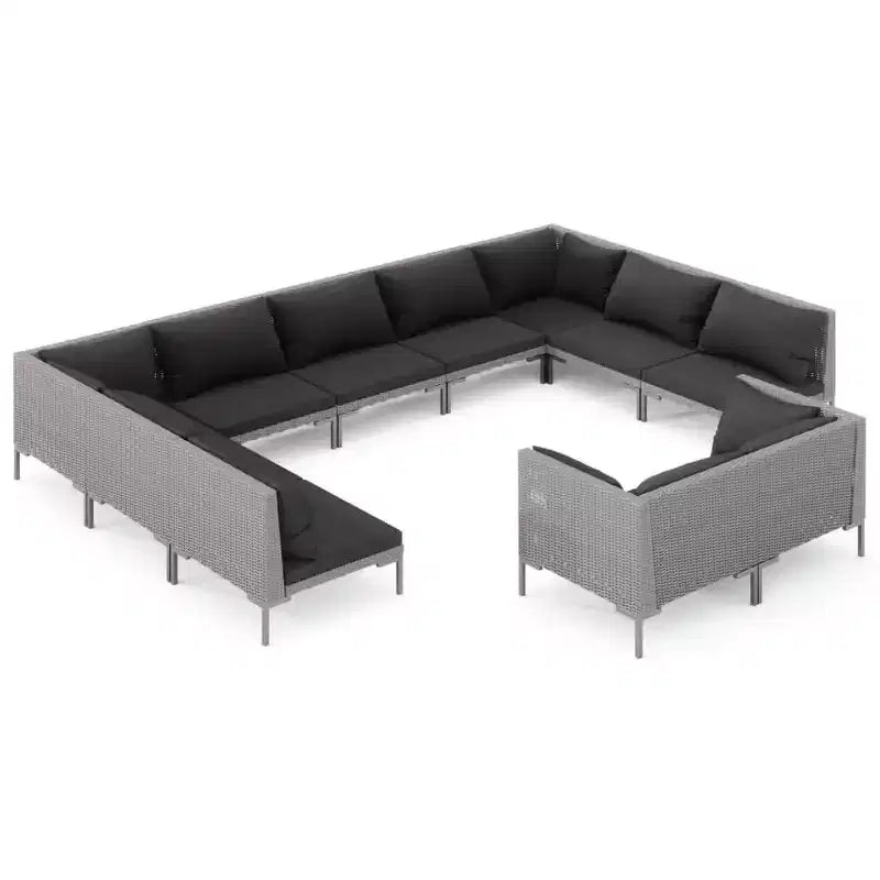 vidaXL Garden Lounge Set Dark Grey