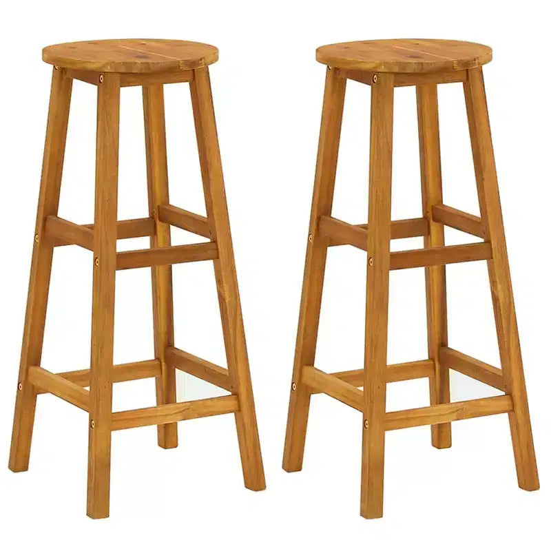 vidaXL Ensemble de bar de jardin Bois naturel Bois d'acacia massif 3 pièces