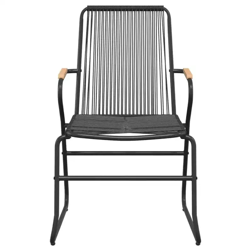 vidaXL Salon de jardin noir en rotin PVC Plusieurs places