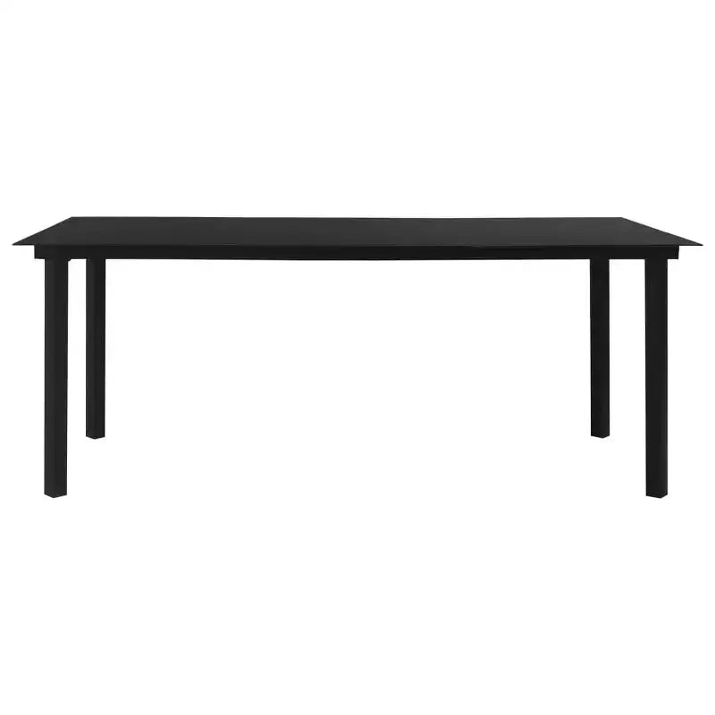 vidaXL Salon de jardin avec table en verre noir et de nombreuses chaises