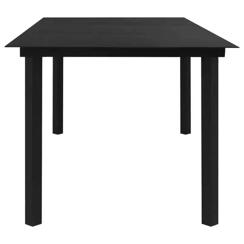 vidaXL Salon de jardin avec table en verre noir et de nombreuses chaises
