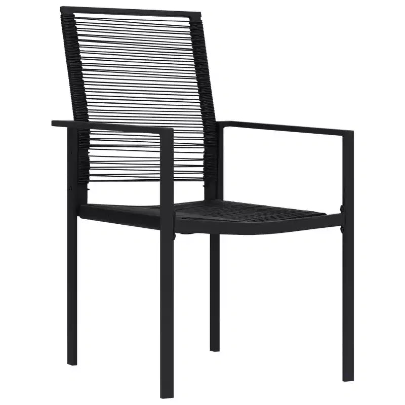 vidaXL Salon de jardin avec table en verre noir et de nombreuses chaises
