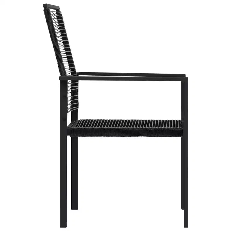vidaXL Salon de jardin avec table en verre noir et de nombreuses chaises