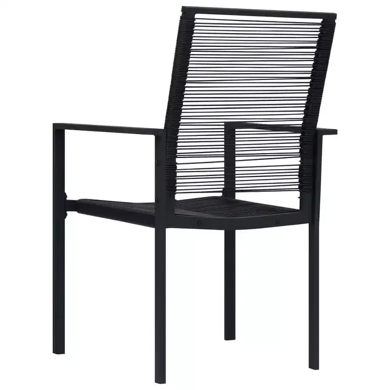 vidaXL Salon de jardin avec table en verre noir et de nombreuses chaises