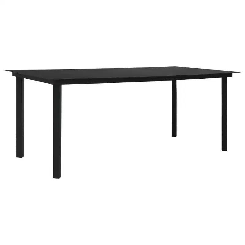 vidaXL Salon de jardin avec table en verre noir et de nombreuses chaises