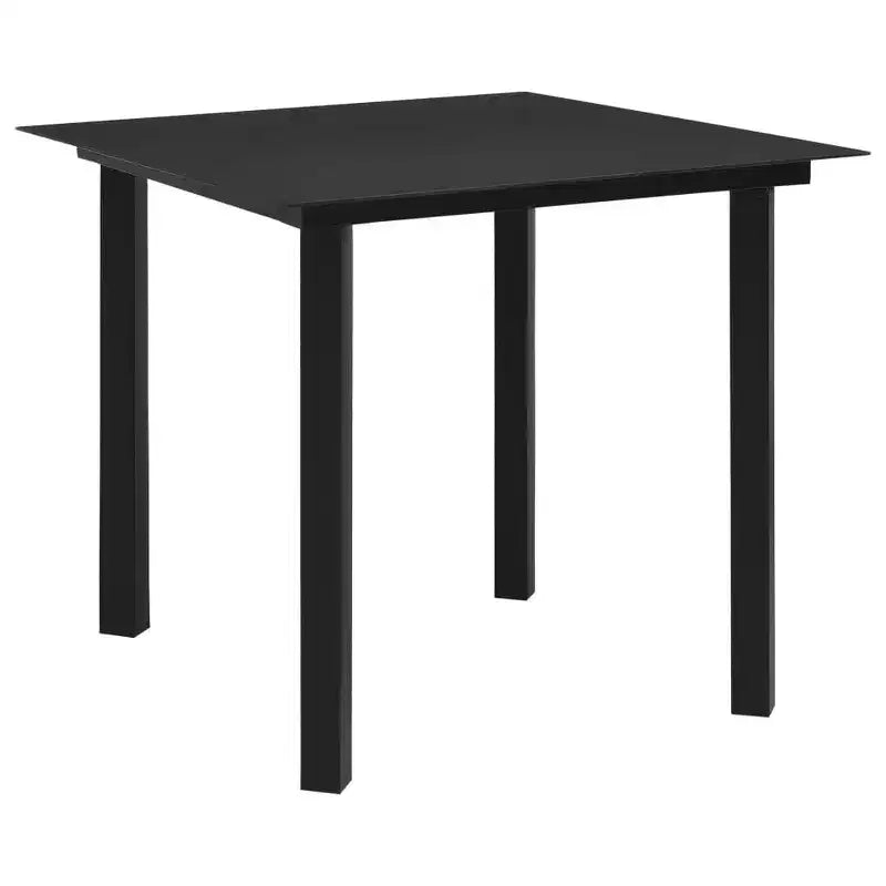 vidaXL Ensemble de salle à manger en verre noir moyen et durable pour le jardin
