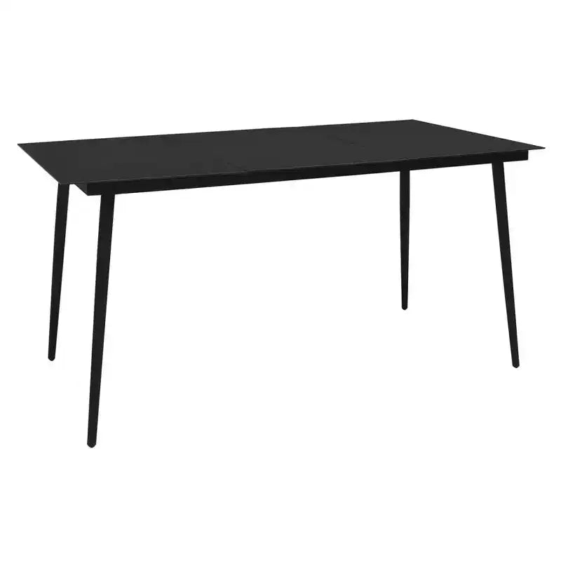 vidaXL Salon de jardin noir en rotin de PVC, taille moyenne, durable
