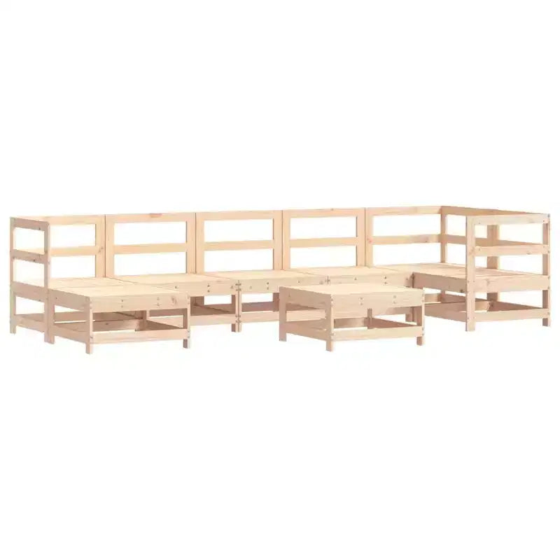 vidaXL Salon de jardin beige, bois naturel