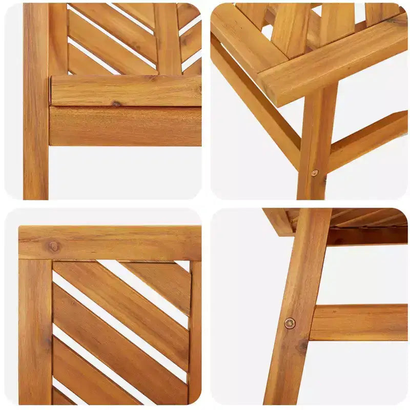 vidaXL Salon de jardin 5 pcs Bois d'acacia massif marron