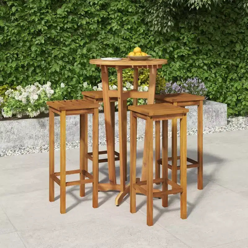 vidaXL Ensemble de bar de jardin Bois de manguier massif Grande durabilité