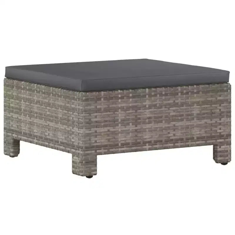 vidaXL Salon de jardin gris en résine tressée et acier thermolaqué Grande taille
