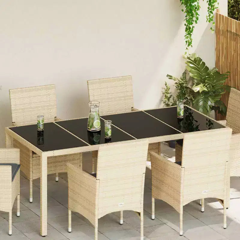 vidaXL Dessus de table 4 pcs Verre trempé noir